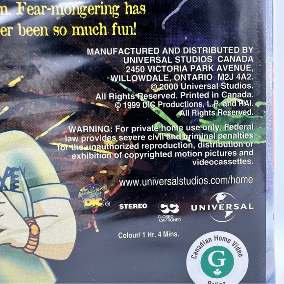 1999 MONSTER MASH VHS Universal Studios It's a Graveyard Smash! Clamshell - Picture 4 of 8